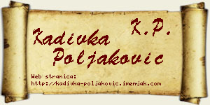 Kadivka Poljaković vizit kartica